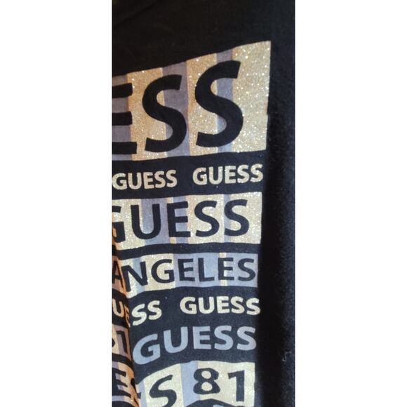 GUESS Jeans Lot of 4 T Tee Shirt Hot Lips Black Gray Pink Los Angeles XL (bin73) - Picture 3 of 5